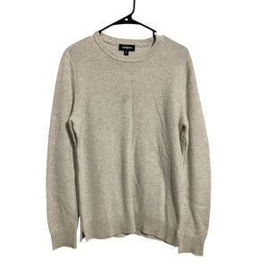 Express Mens Size S Thick Knit Pullover Crewneck Sweater Tan